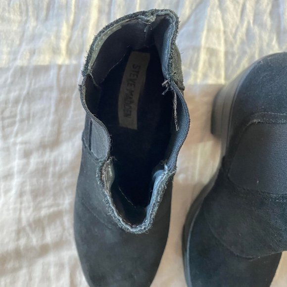 black Steve Madden high-heeled ankle boots - Picture 3 of 4